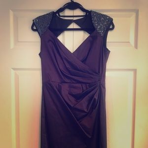 Maggy London purple beaded dress